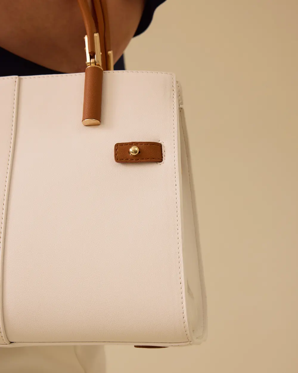 Suni Deri Klasik Omuz Çantası