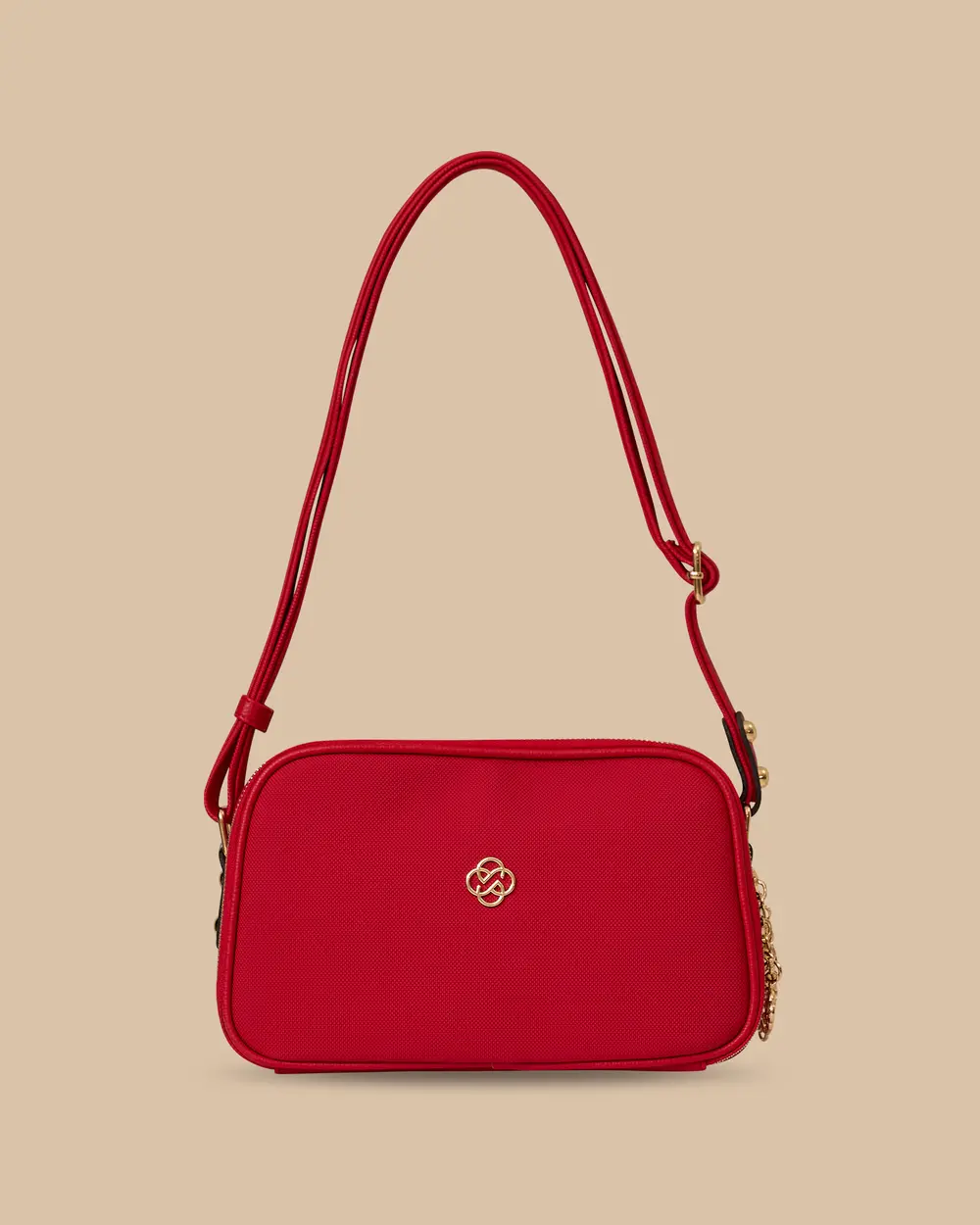 Adjustable Strap Shoulder Bag with Logo