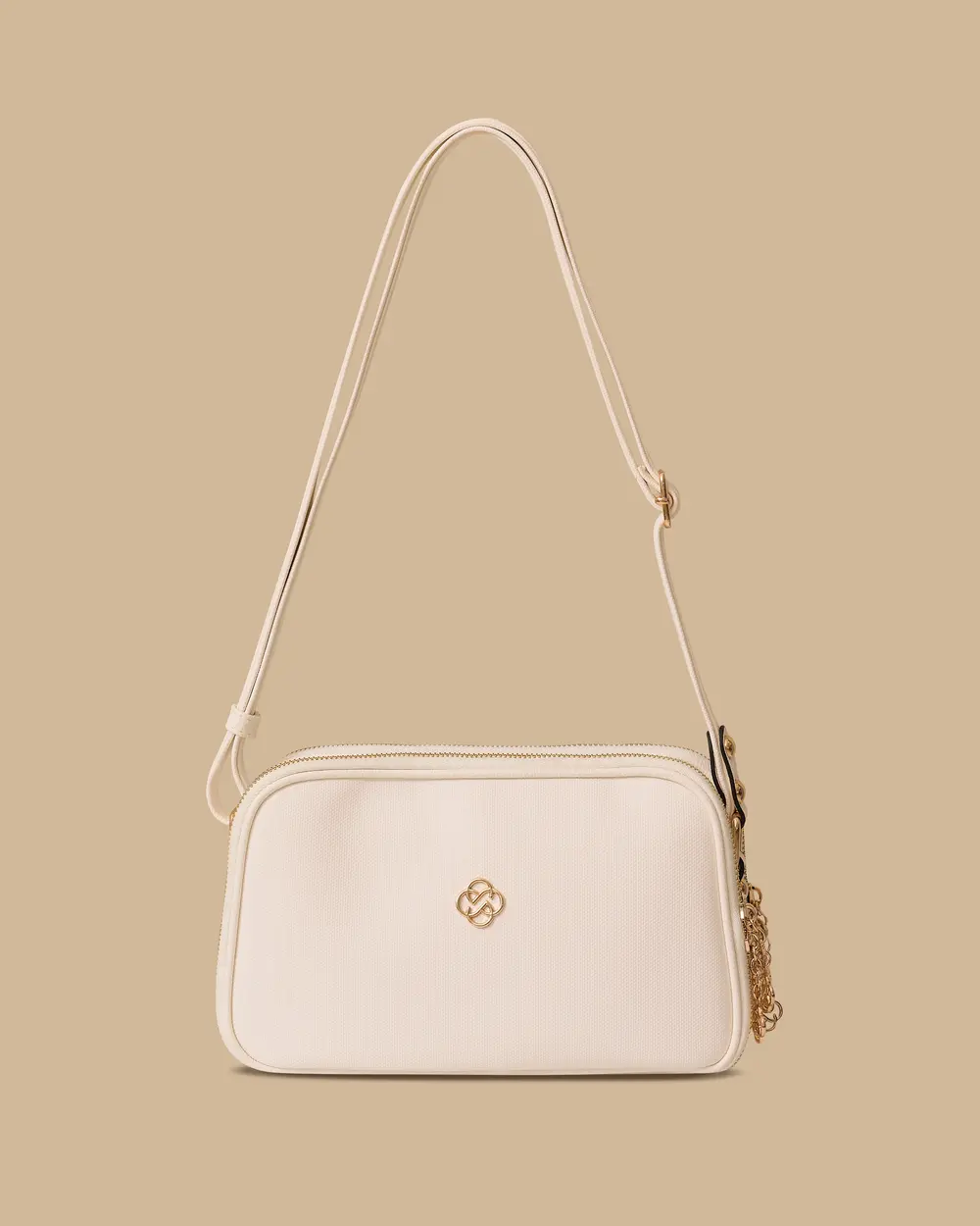 Adjustable Strap Shoulder Bag with Logo