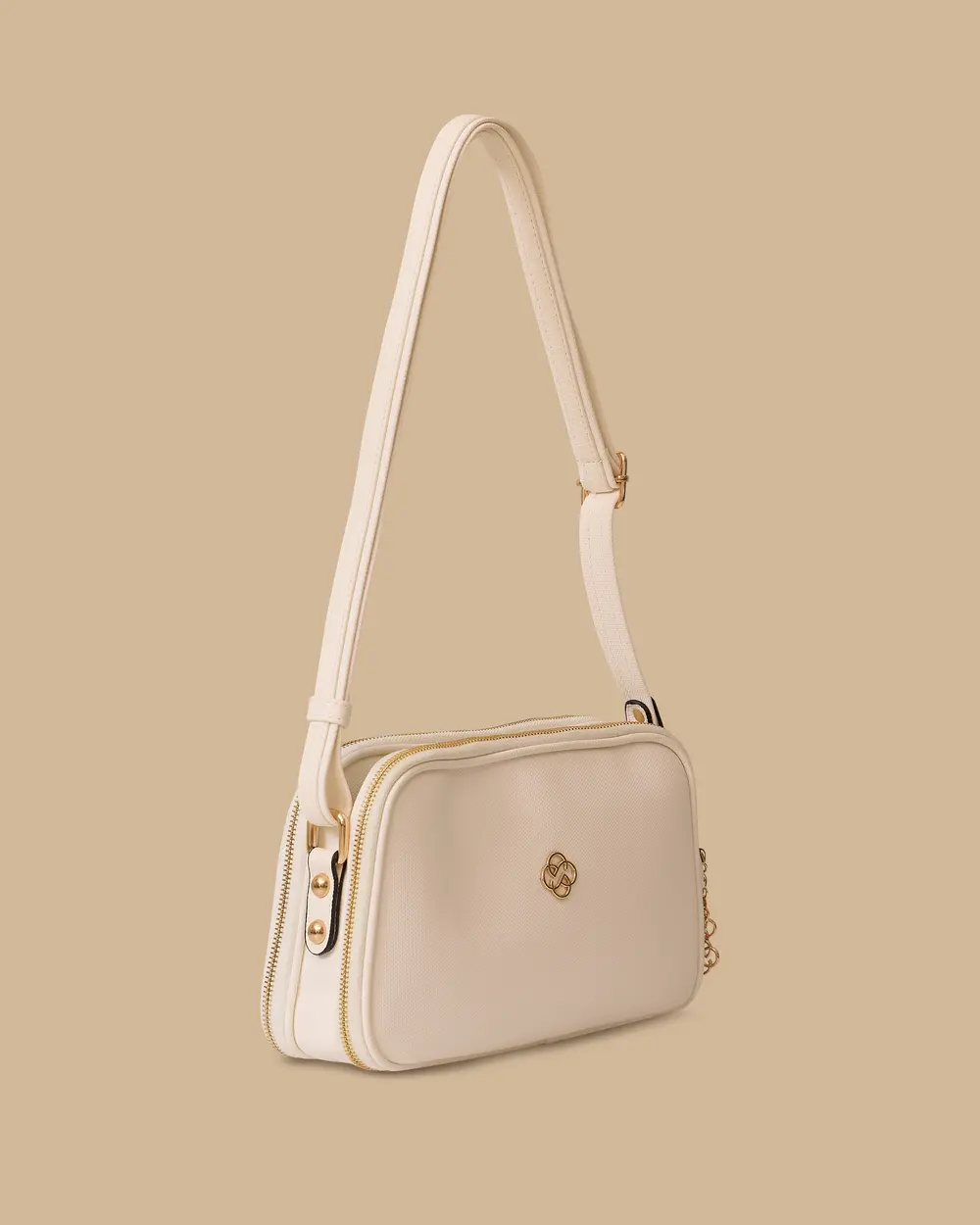 Adjustable Strap Shoulder Bag with Logo