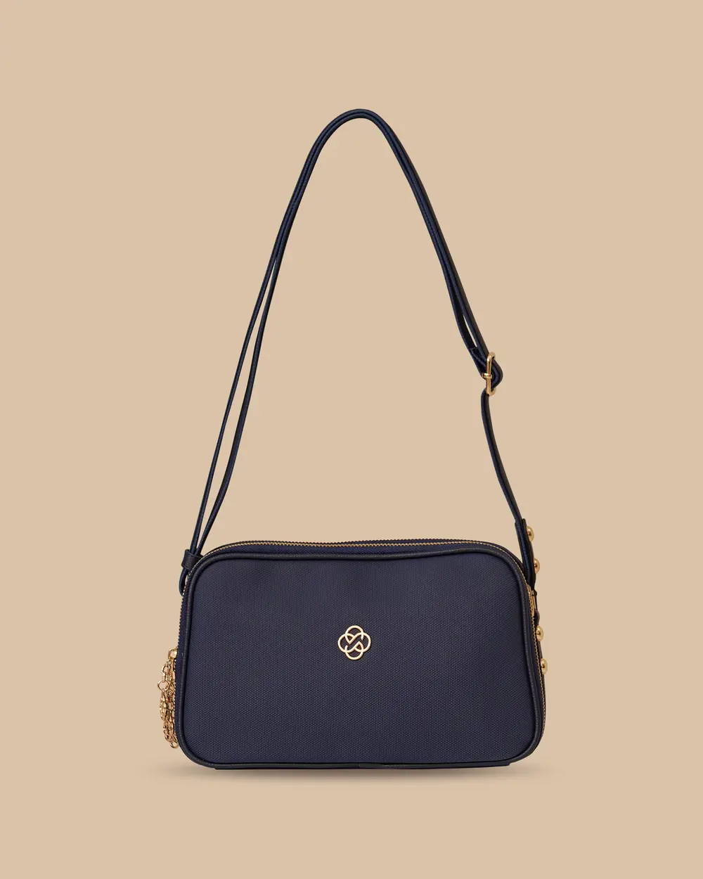 Adjustable Strap Shoulder Bag with Logo