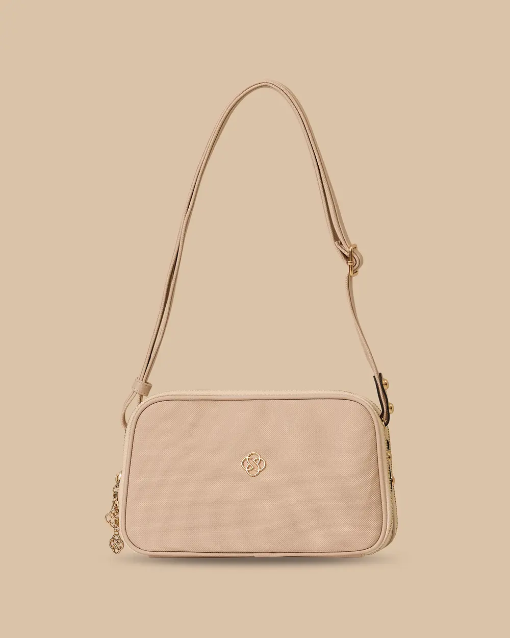 Adjustable Strap Shoulder Bag with Logo