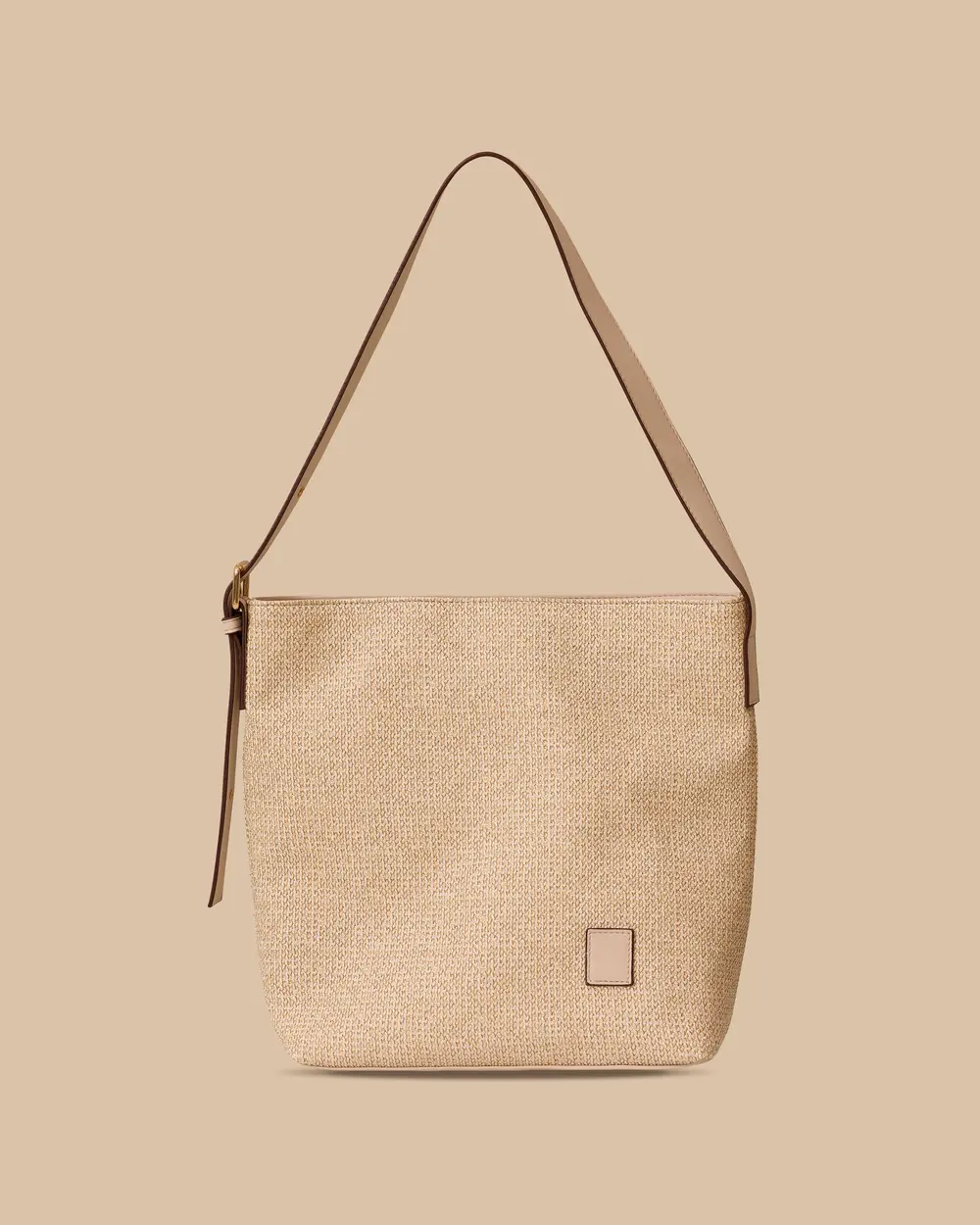 Straw Textured Shoulder Bag