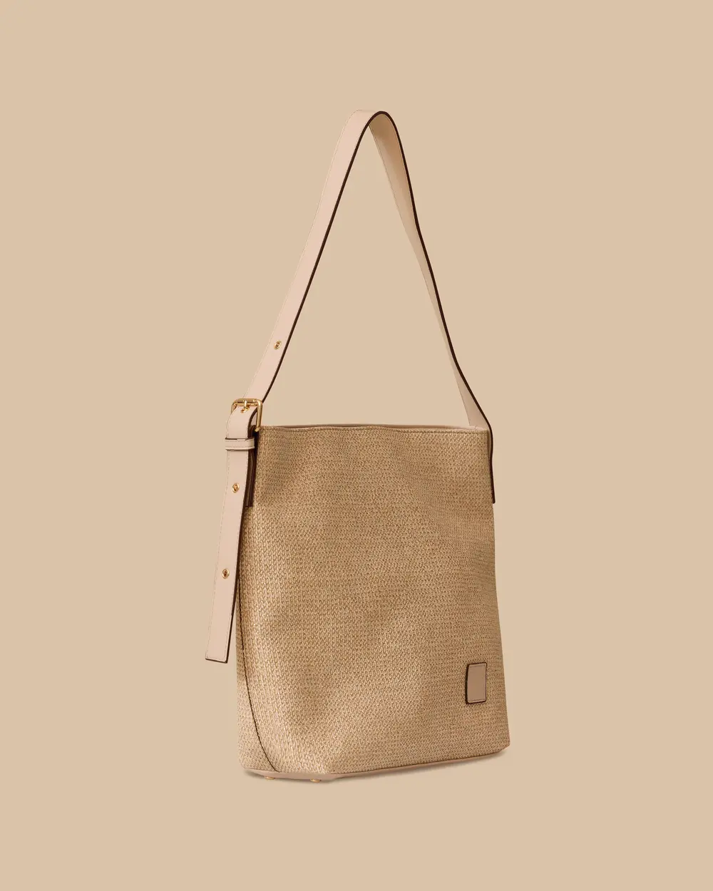 Straw Textured Shoulder Bag