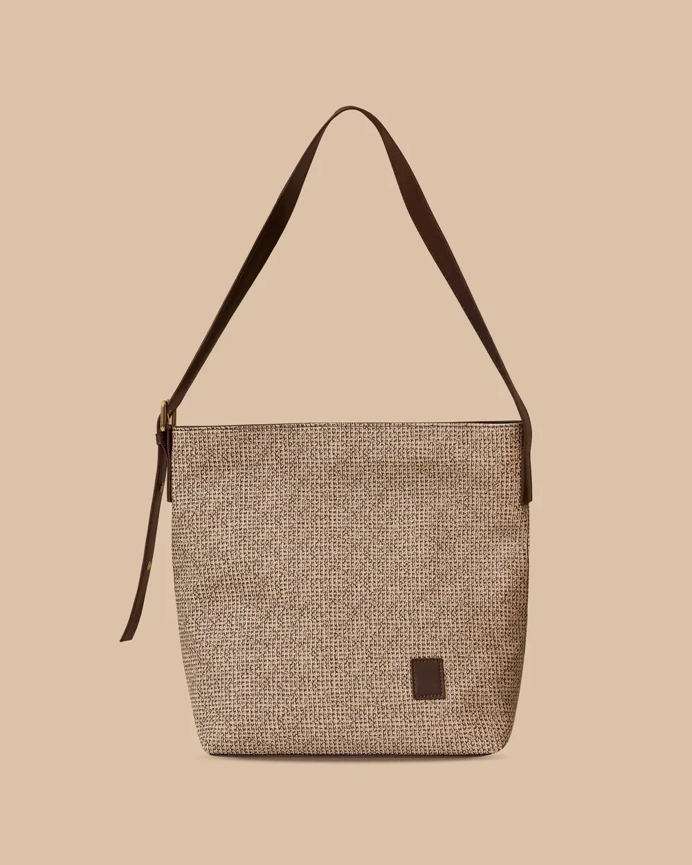 Straw Textured Shoulder Bag