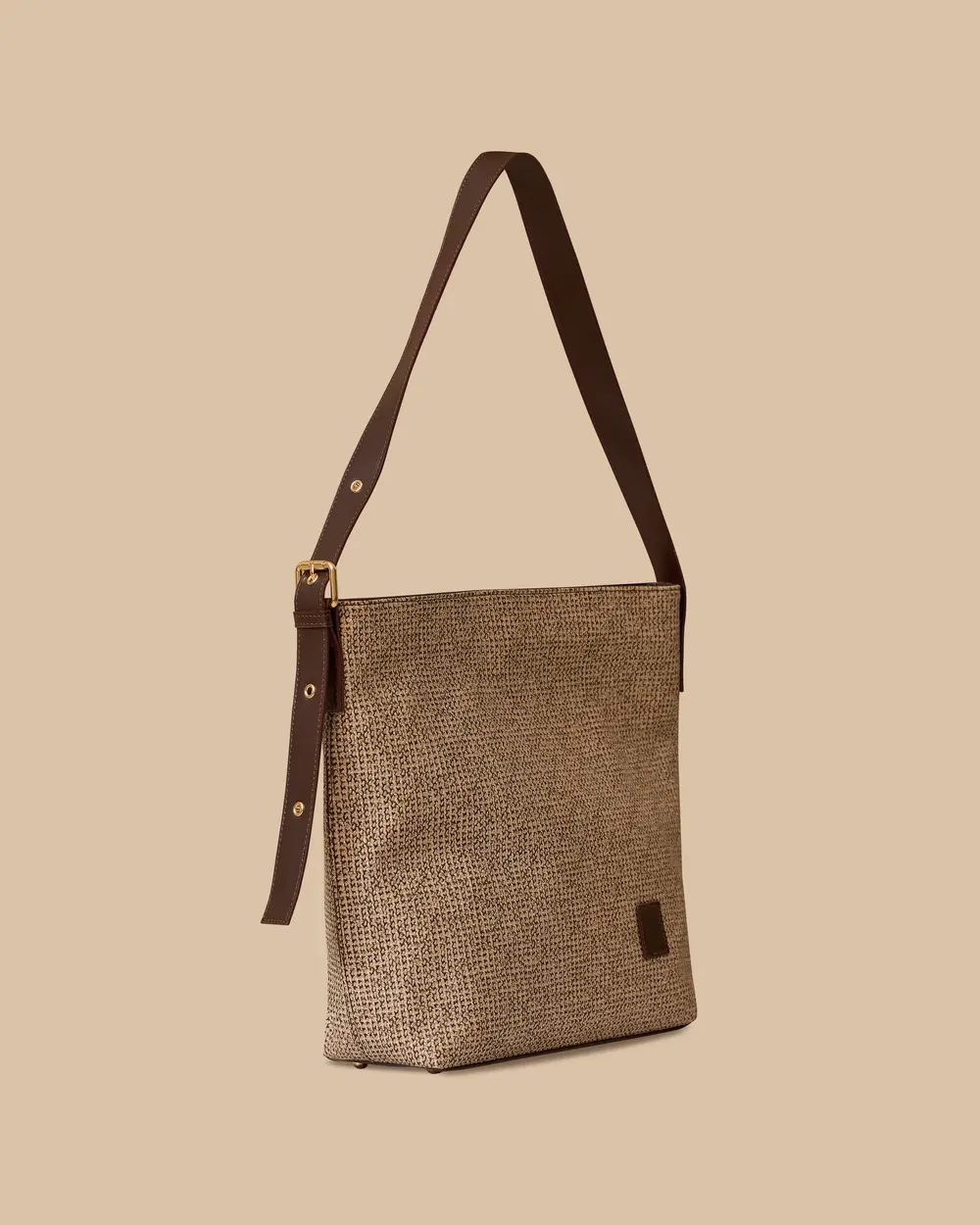 Straw Textured Shoulder Bag