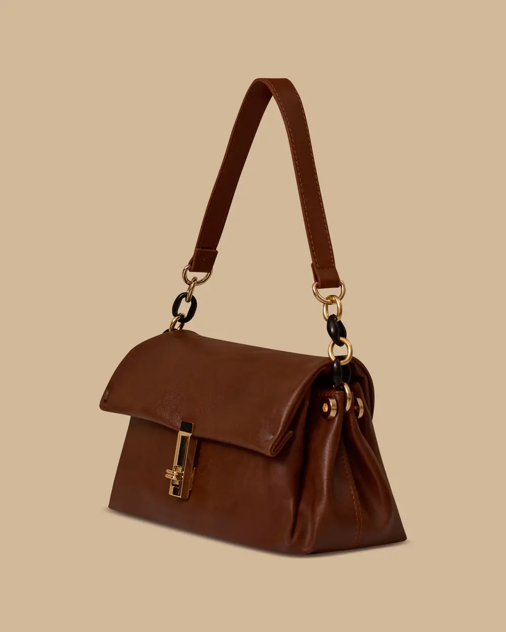 Kroko Desenli Zincir Detaylı Askılı Çanta