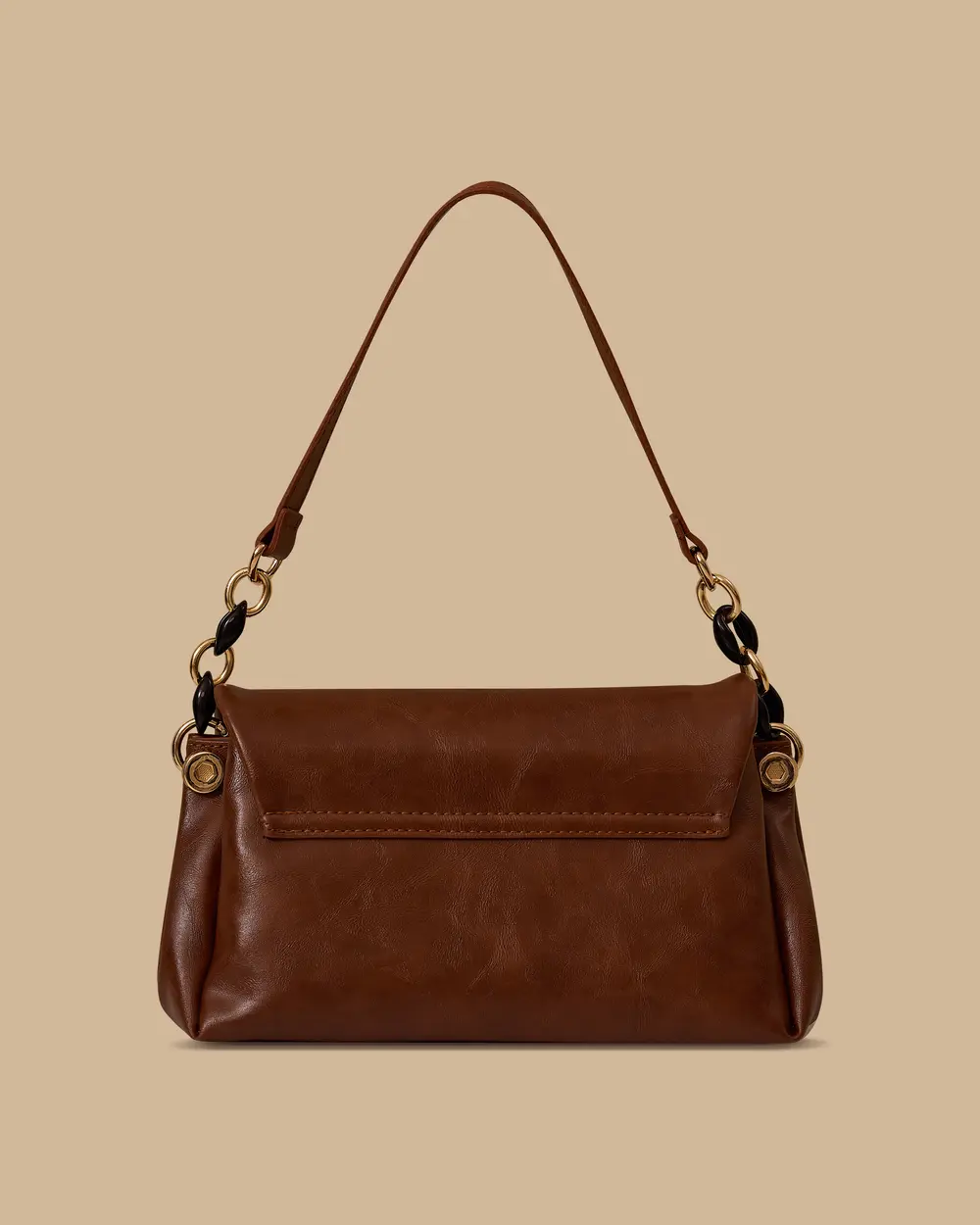 Kroko Desenli Zincir Detaylı Askılı Çanta