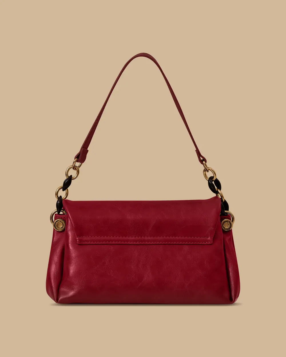 Kroko Desenli Zincir Detaylı Askılı Çanta