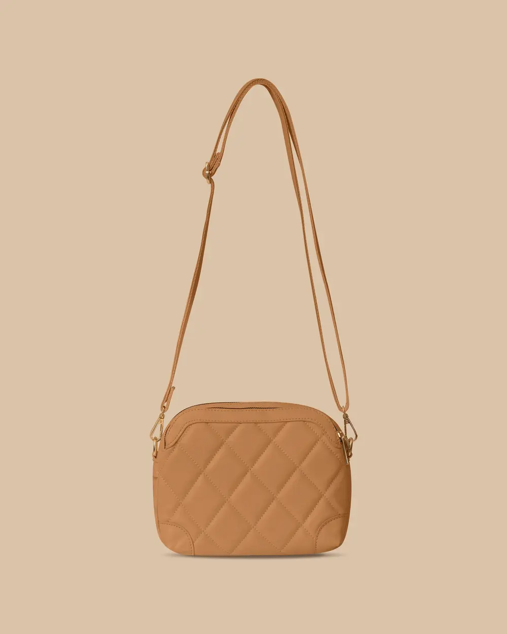 Quilted Patterned Zippered Handbag