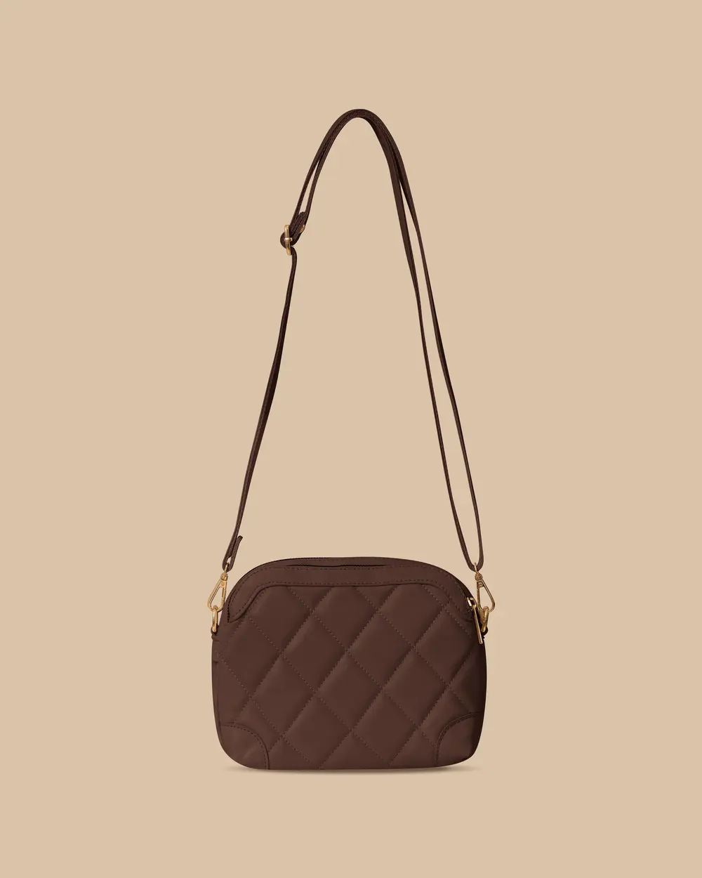 Quilted Patterned Zippered Handbag