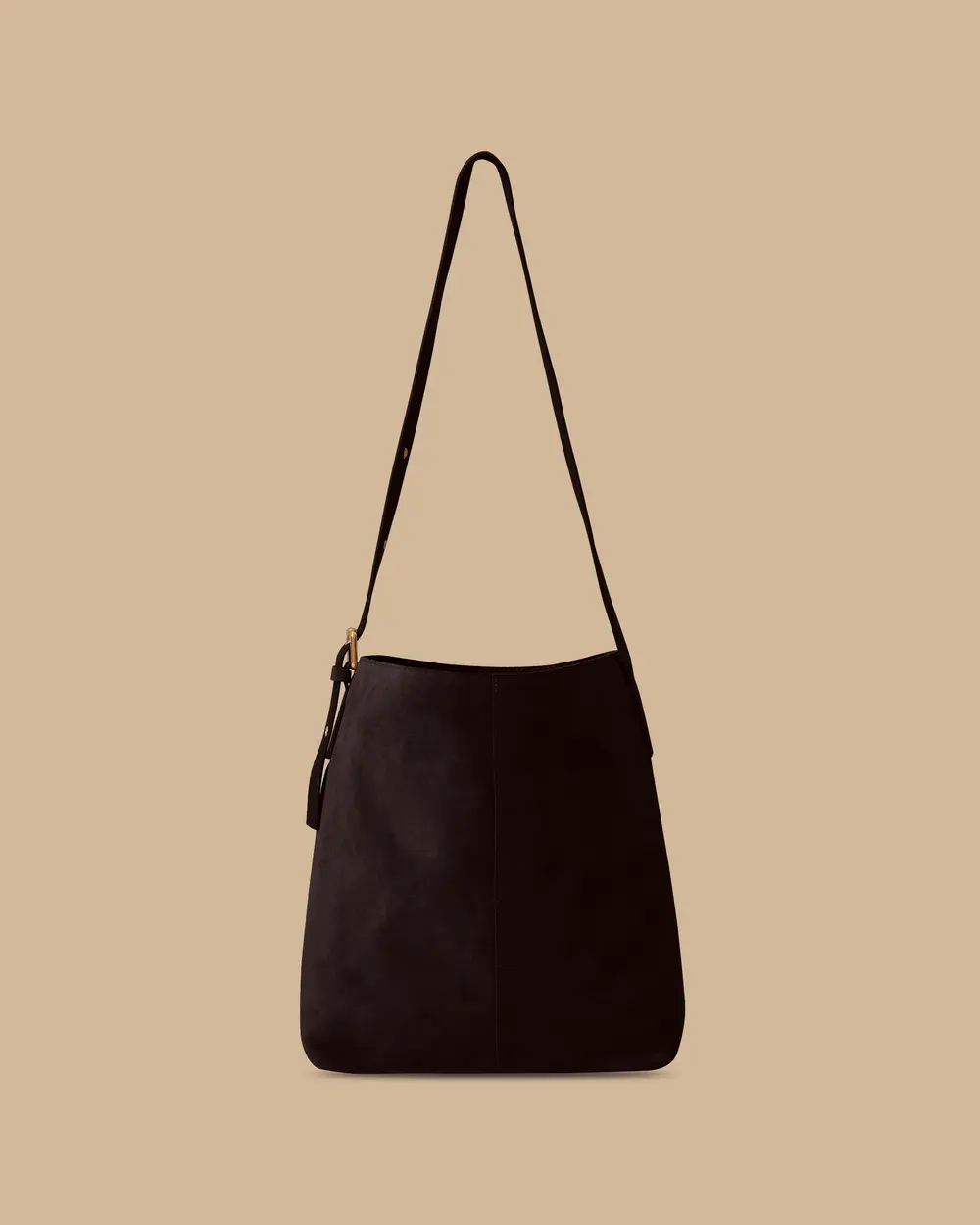 Geniş Hacimli Süet Omuz Çantası