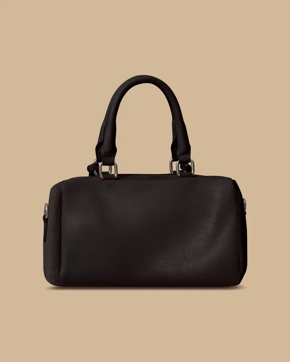 Çift Fermuarlı Püskül Detaylı Çanta