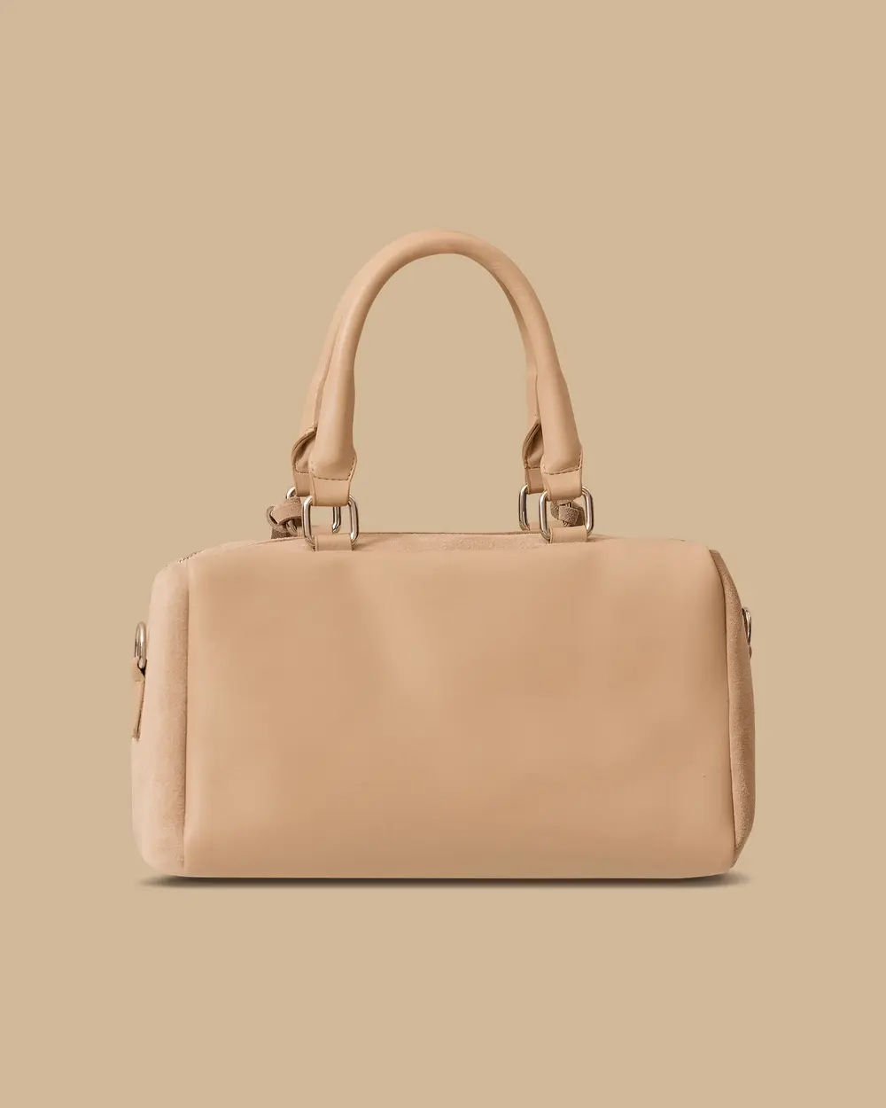 Çift Fermuarlı Püskül Detaylı Çanta