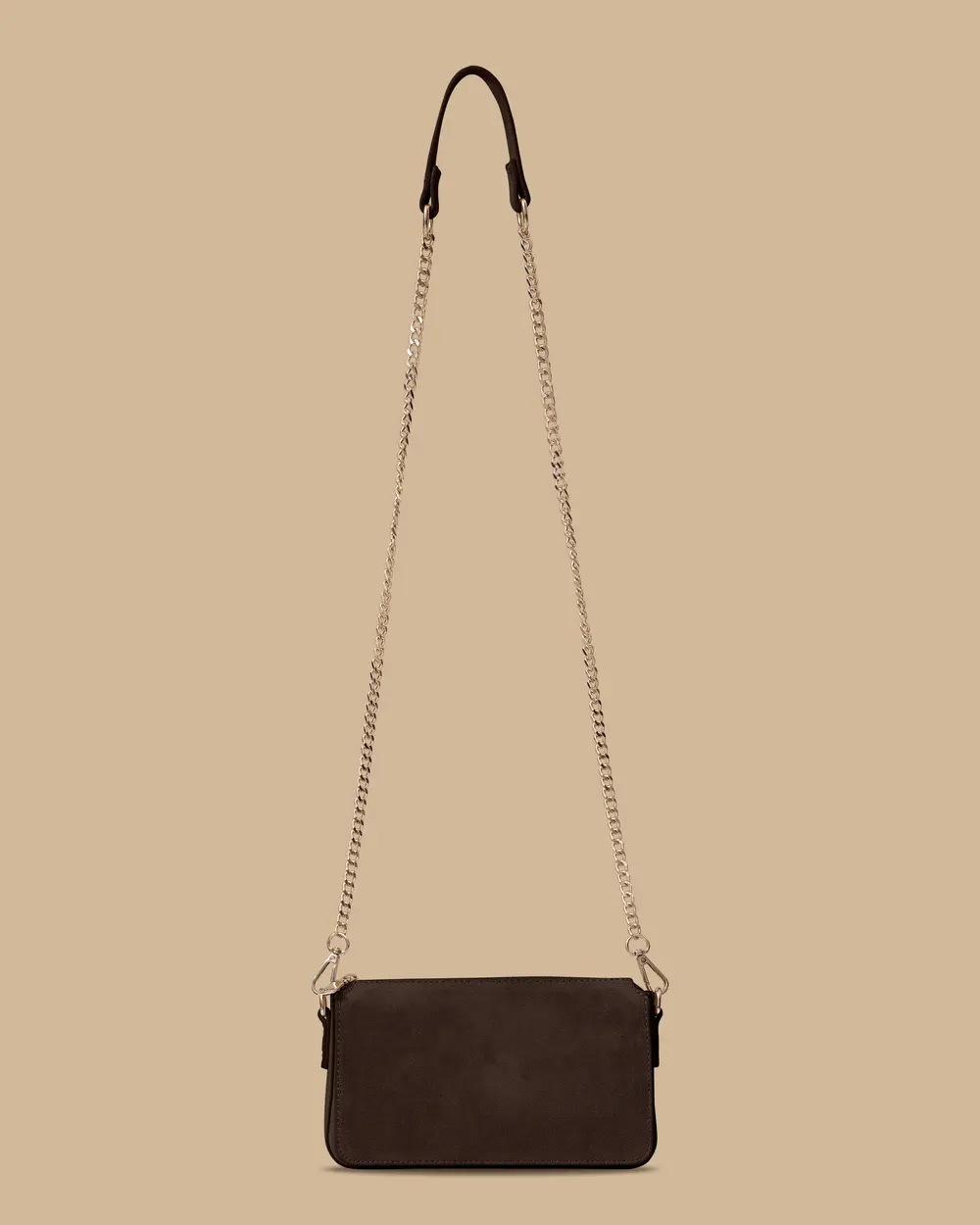 Fermuarlı Suni Deri Detaylı Çanta