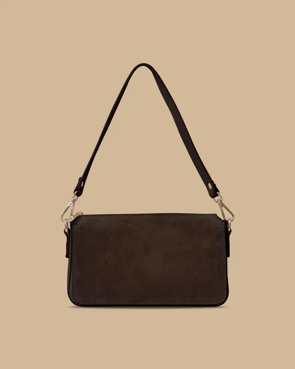 Fermuarlı Suni Deri Detaylı Çanta