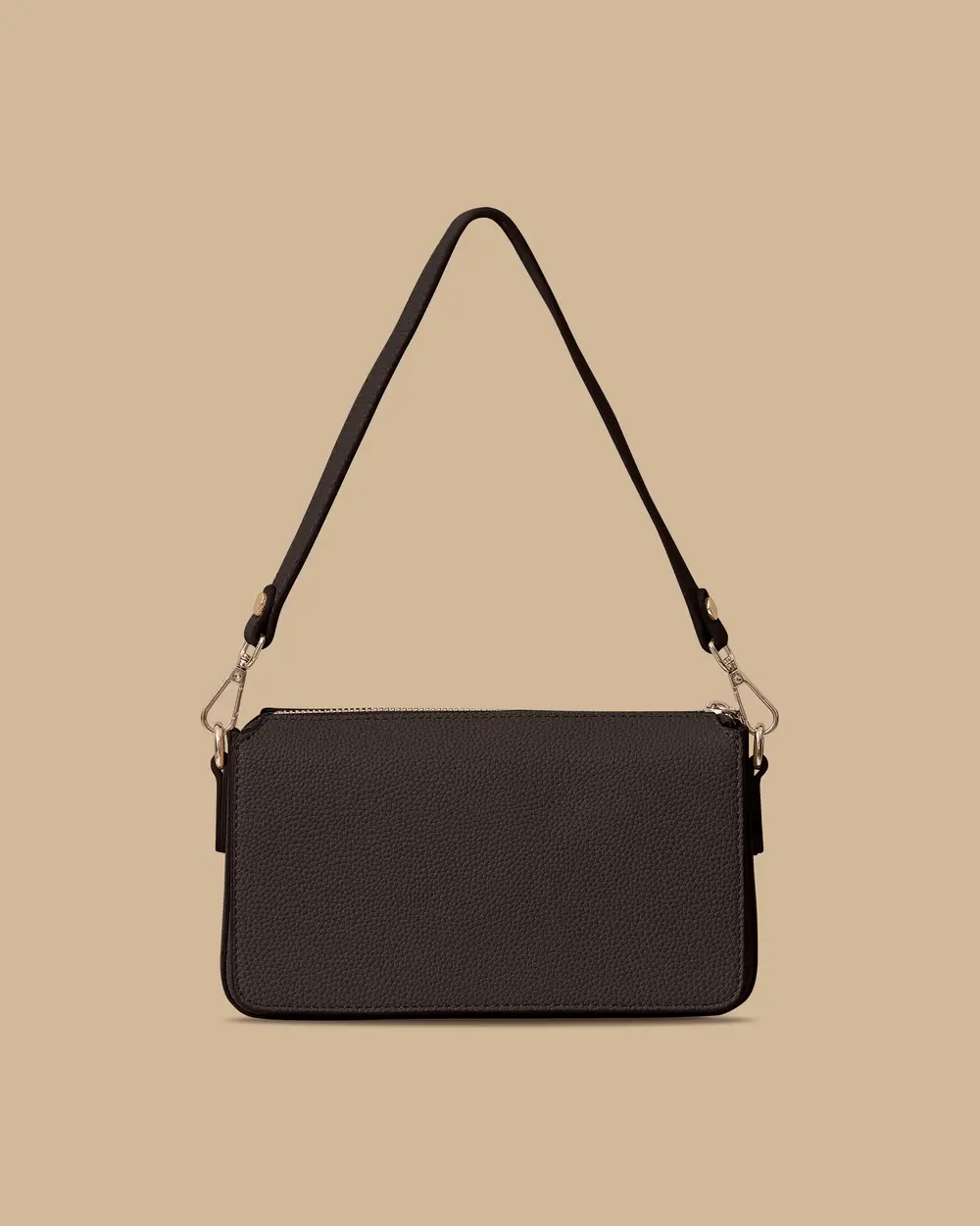 Fermuarlı Suni Deri Detaylı Çanta