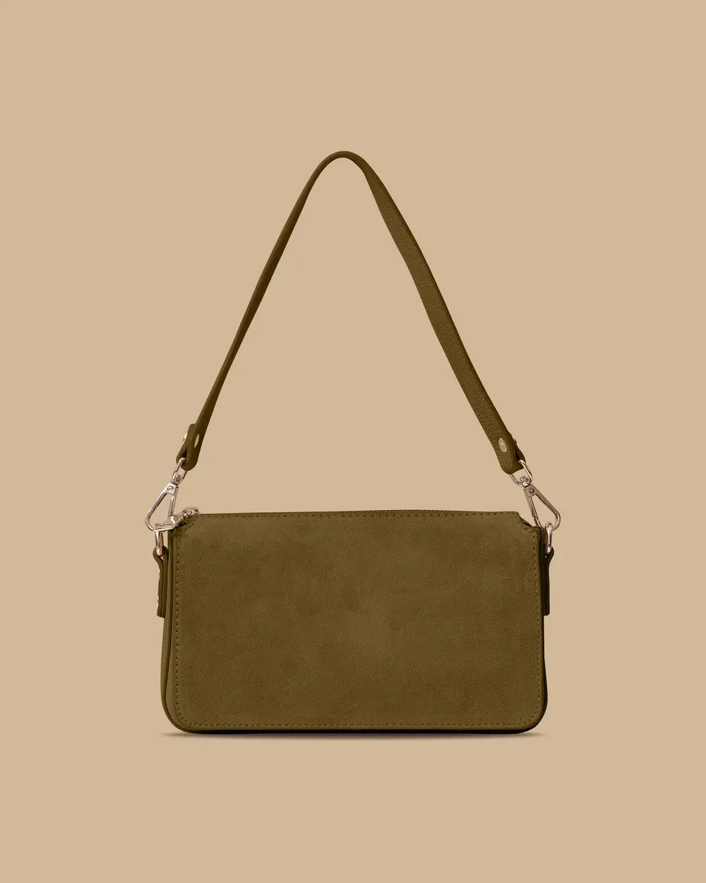 Fermuarlı Suni Deri Detaylı Çanta