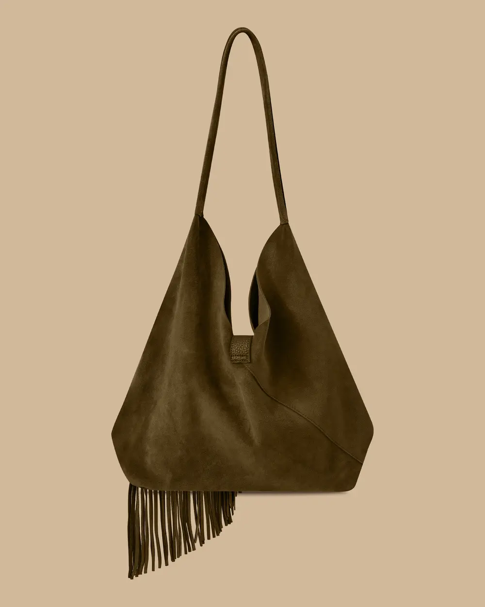 Püskül Detaylı Süet Çanta