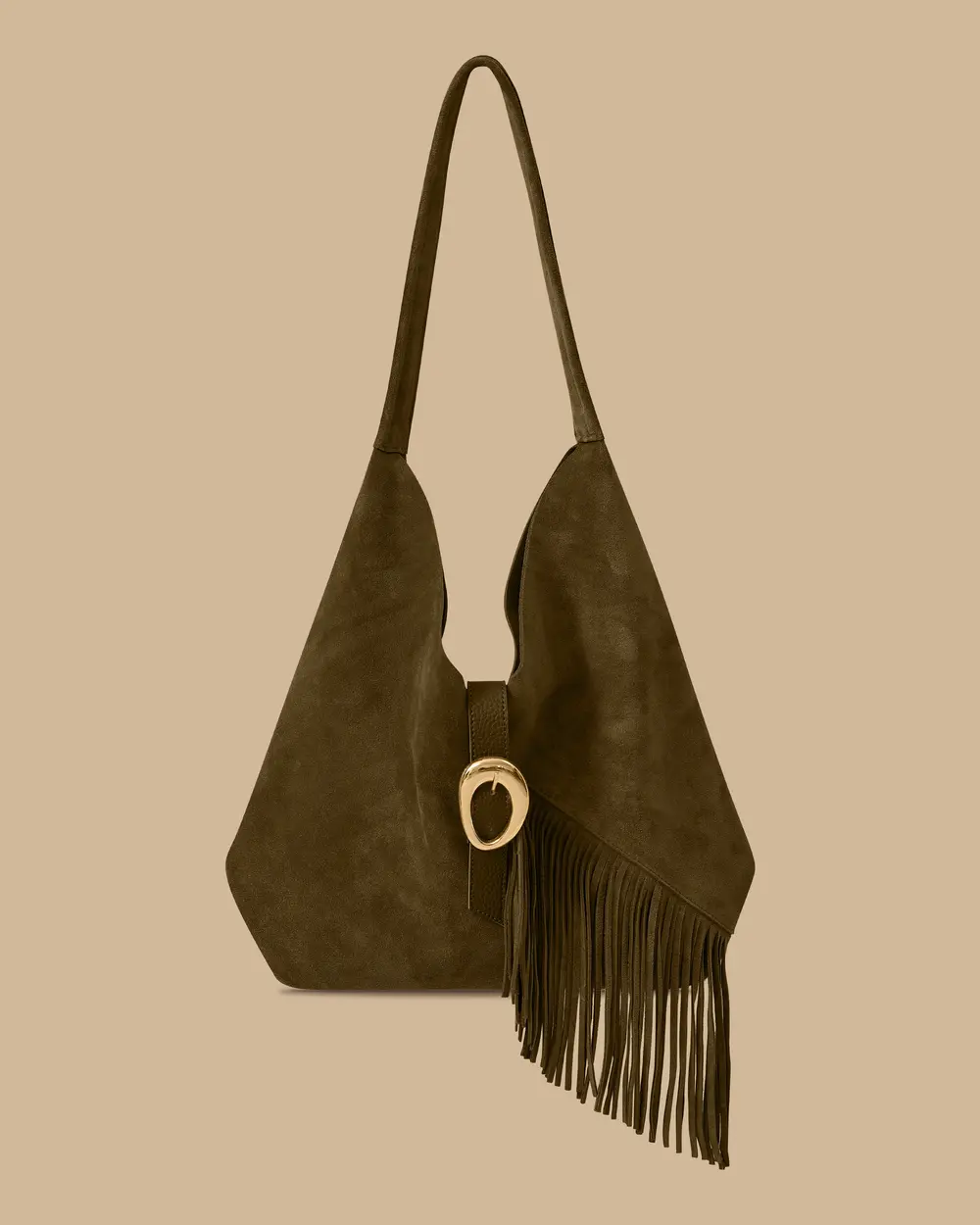 Püskül Detaylı Süet Çanta