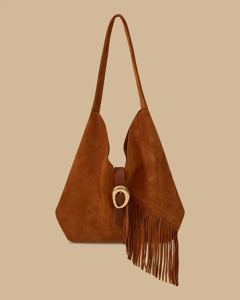 Püskül Detaylı Süet Çanta