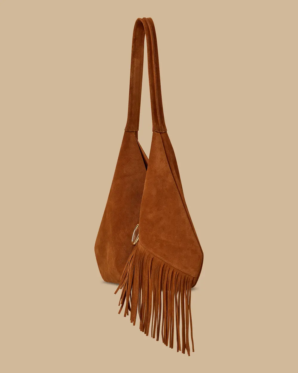 Püskül Detaylı Süet Çanta