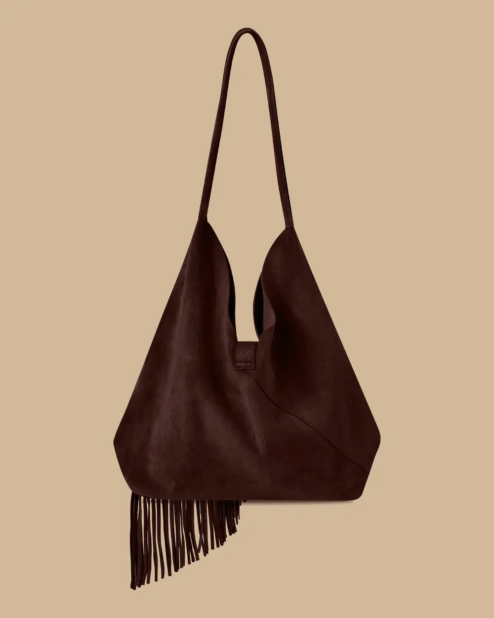 Püskül Detaylı Süet Çanta