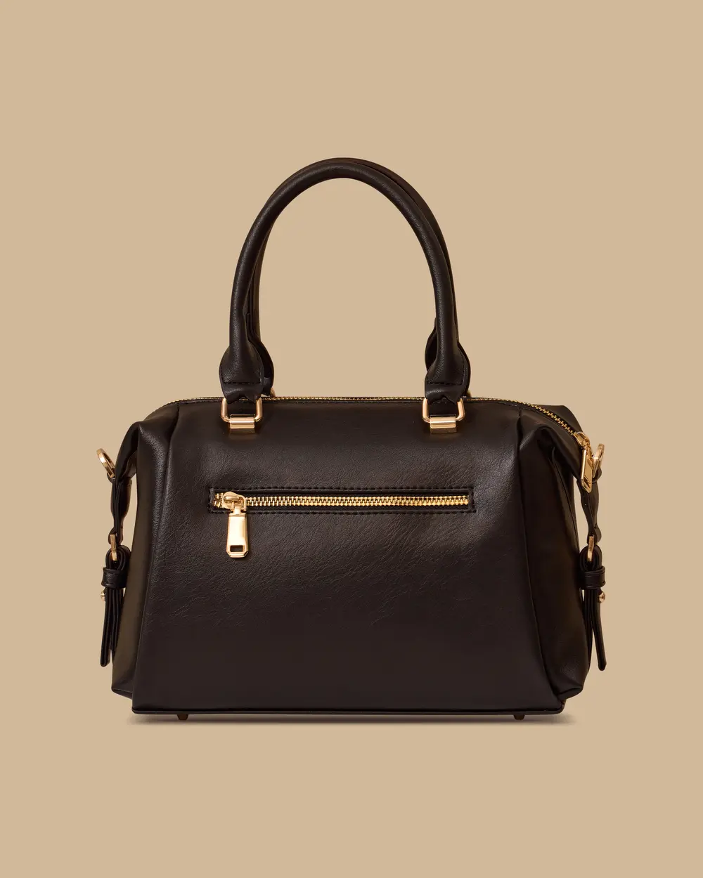 Aksesuarlı Tek Fermuarlı Omuz Çantası