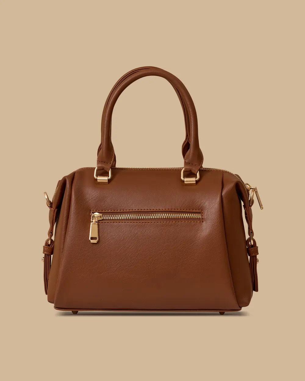 Aksesuarlı Tek Fermuarlı Omuz Çantası