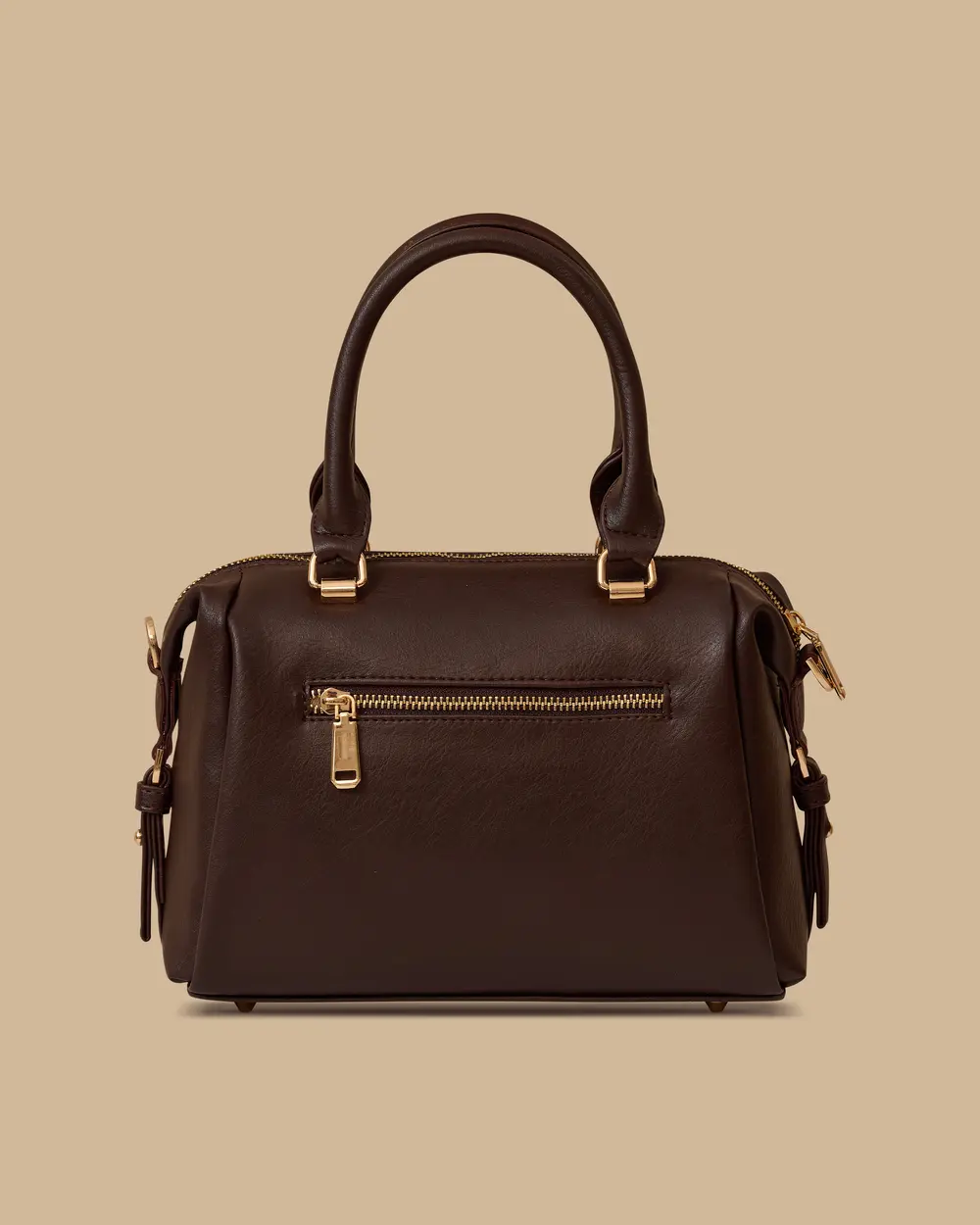 Aksesuarlı Tek Fermuarlı Omuz Çantası