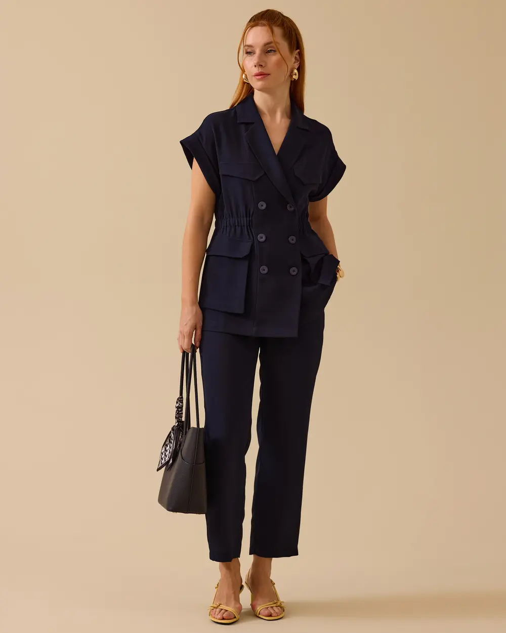 Yüksek Bel Dar Paça Klasik Pantolon