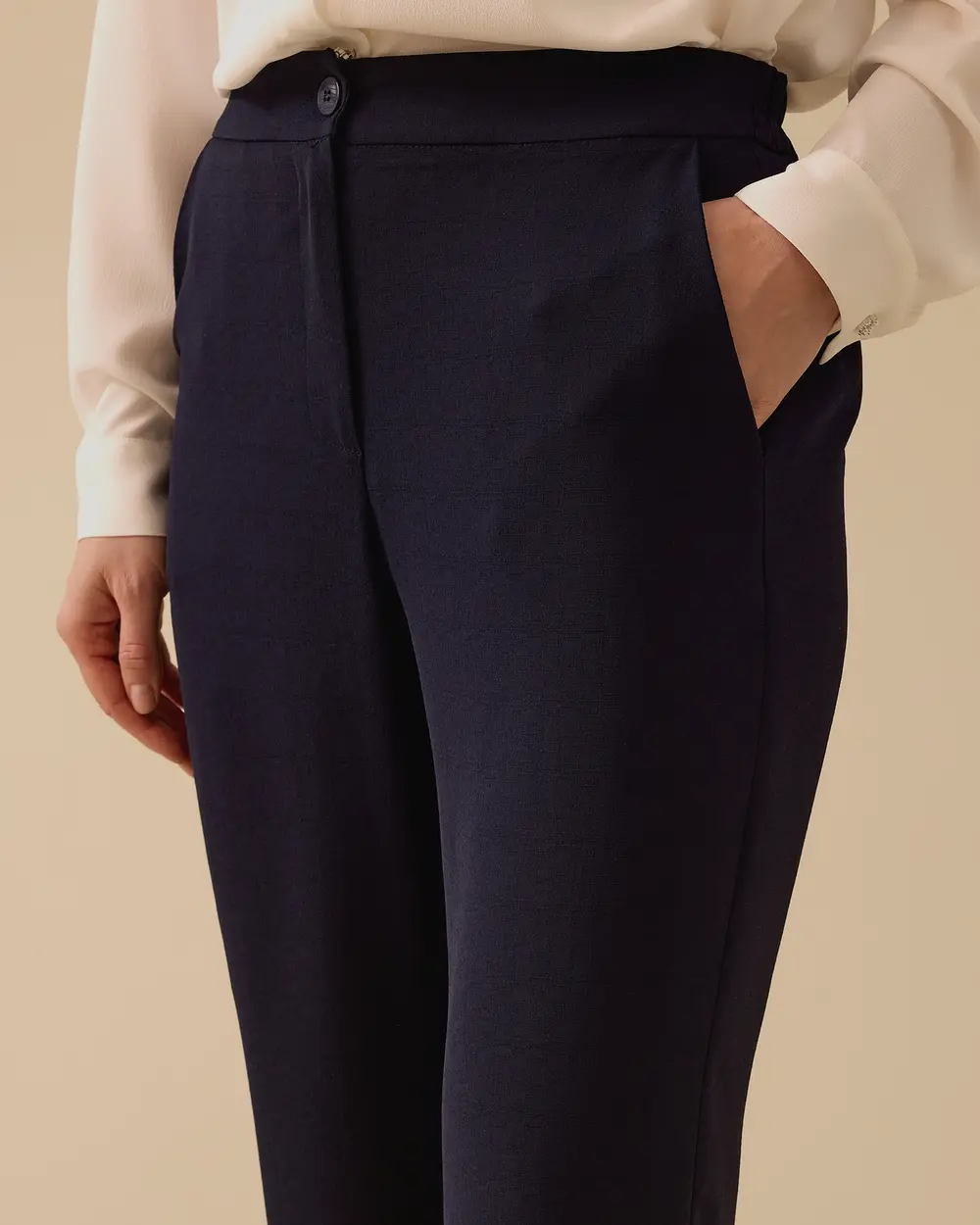 Yüksek Bel Dar Paça Klasik Pantolon