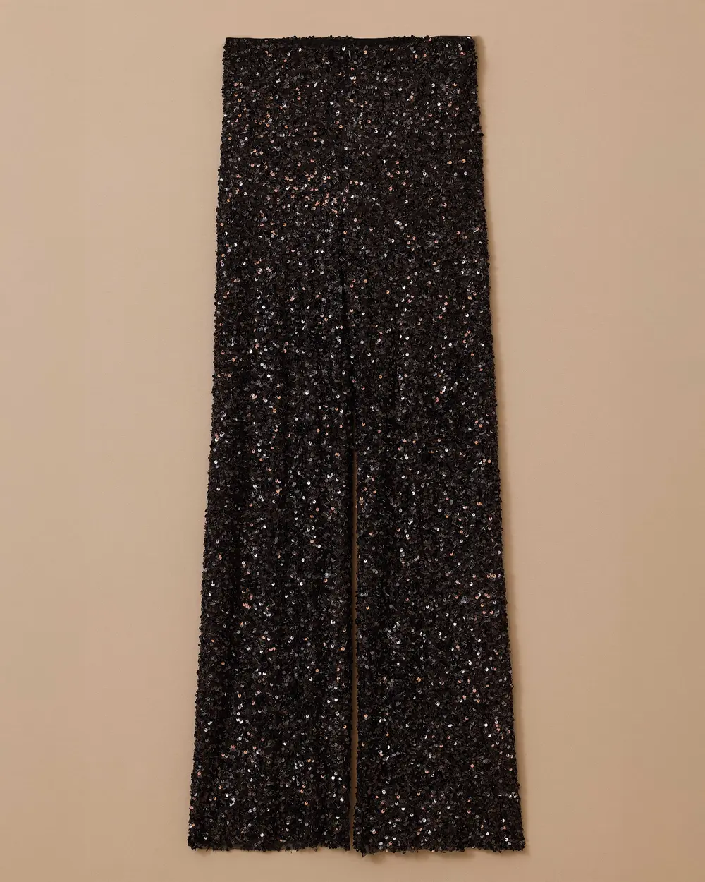 Sequin Embroidered Wide Leg Pants