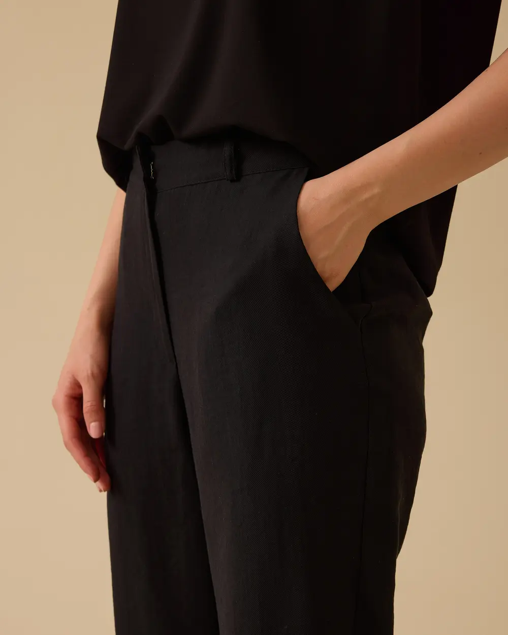 Wide Leg Linen Trousers