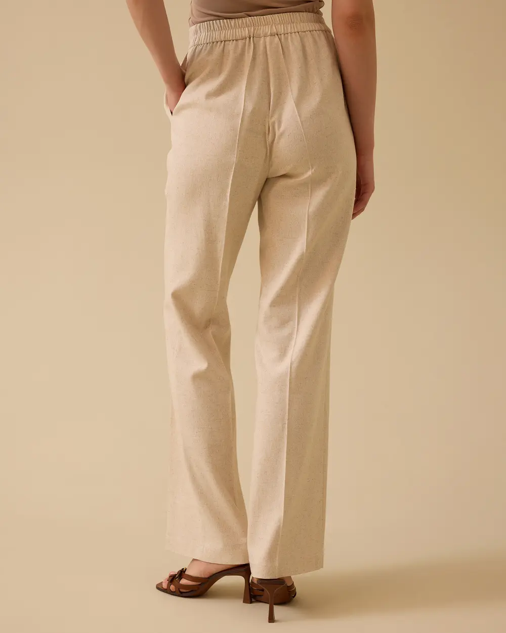 Wide Leg Linen Trousers