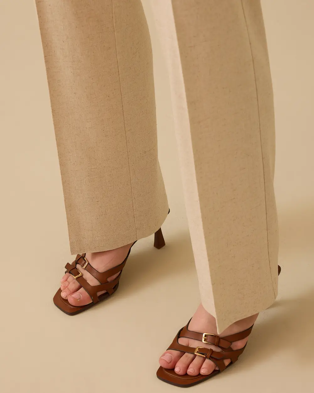 Wide Leg Linen Trousers