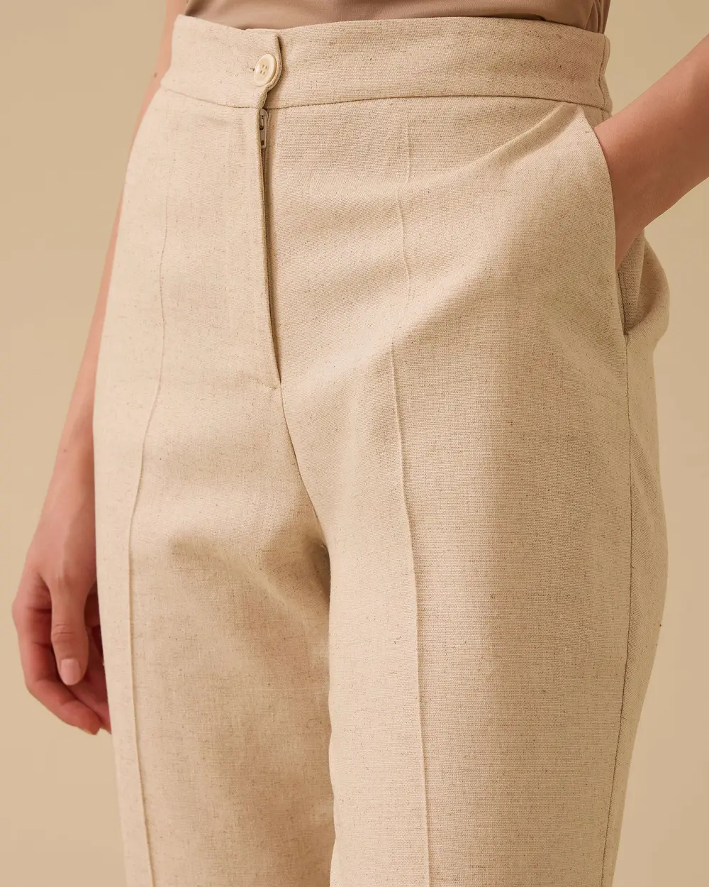 Wide Leg Linen Trousers