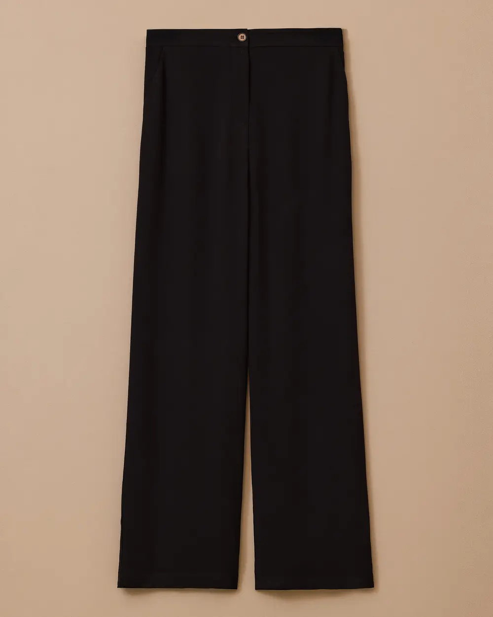 One Button Wide Leg Trousers
