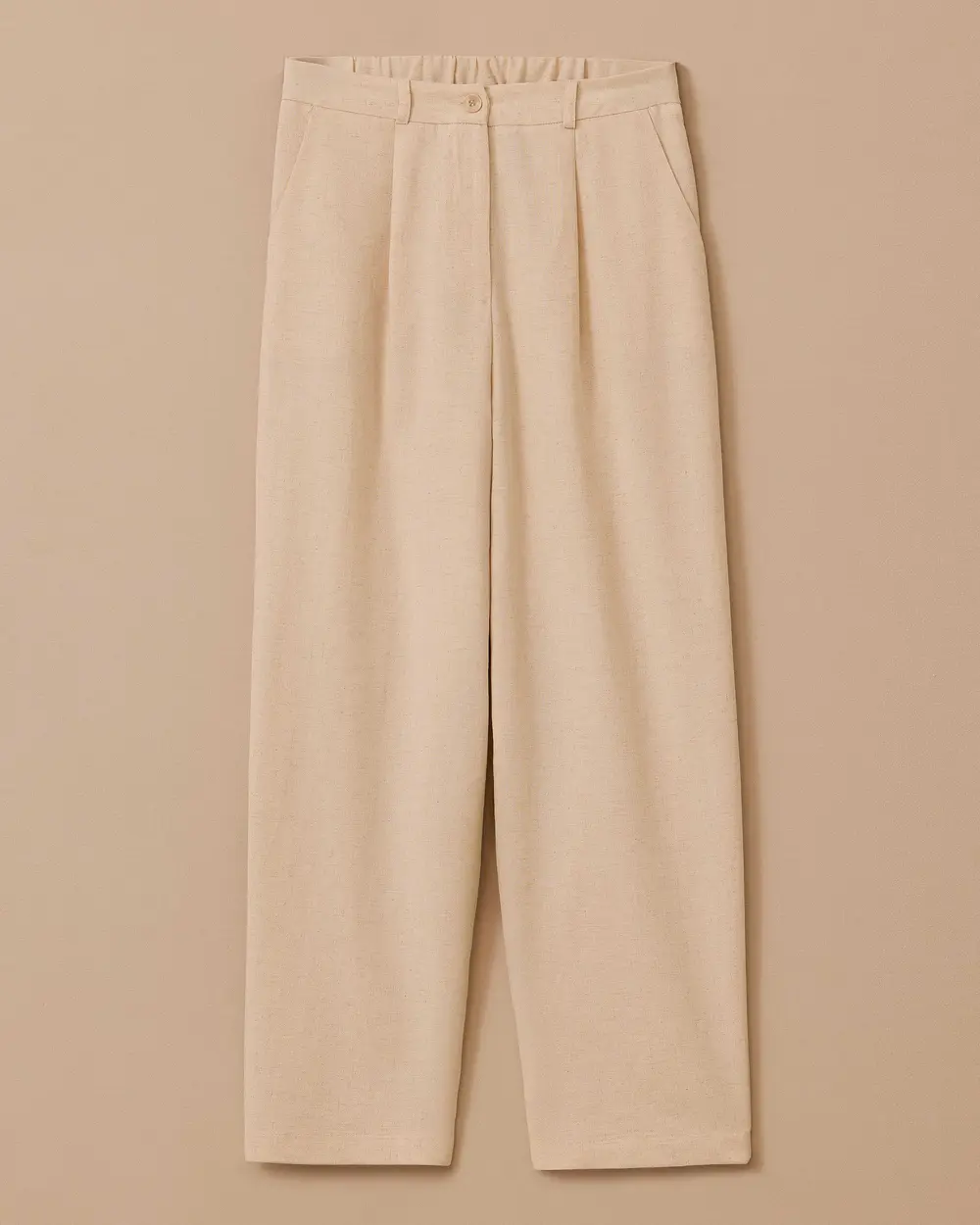 Linen Look Ankle Length Pants