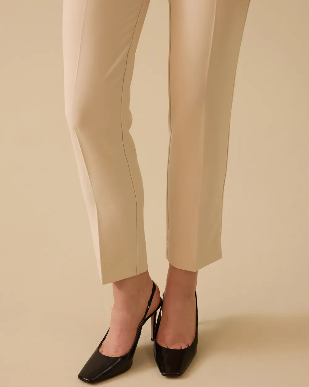 Buttoned Trousers with Slit Detail