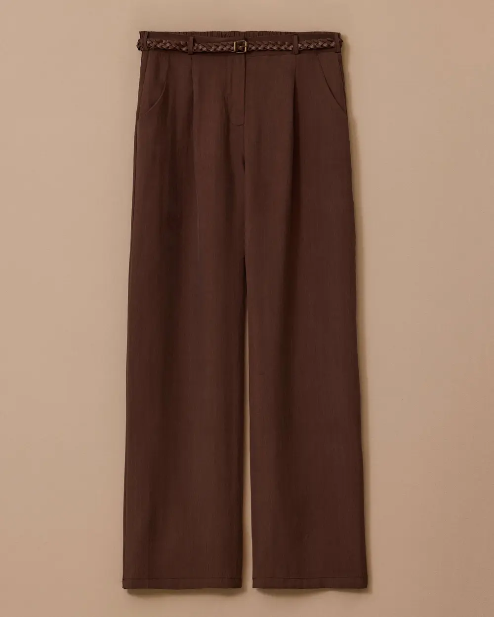 Kemerli Geniş Paça Pantolon