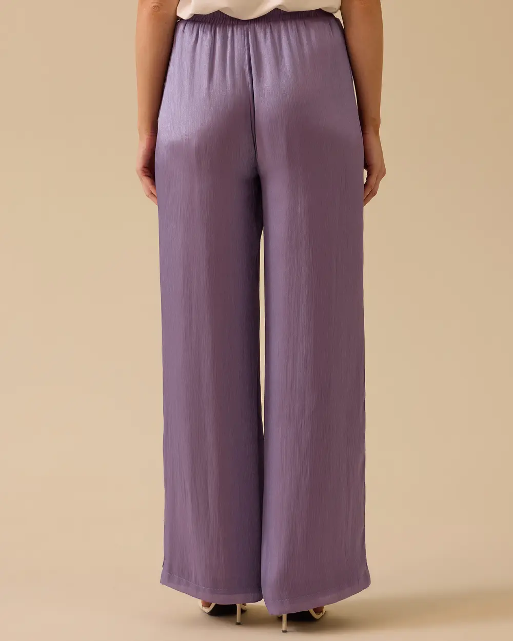 Elastic Waist Draped Pants