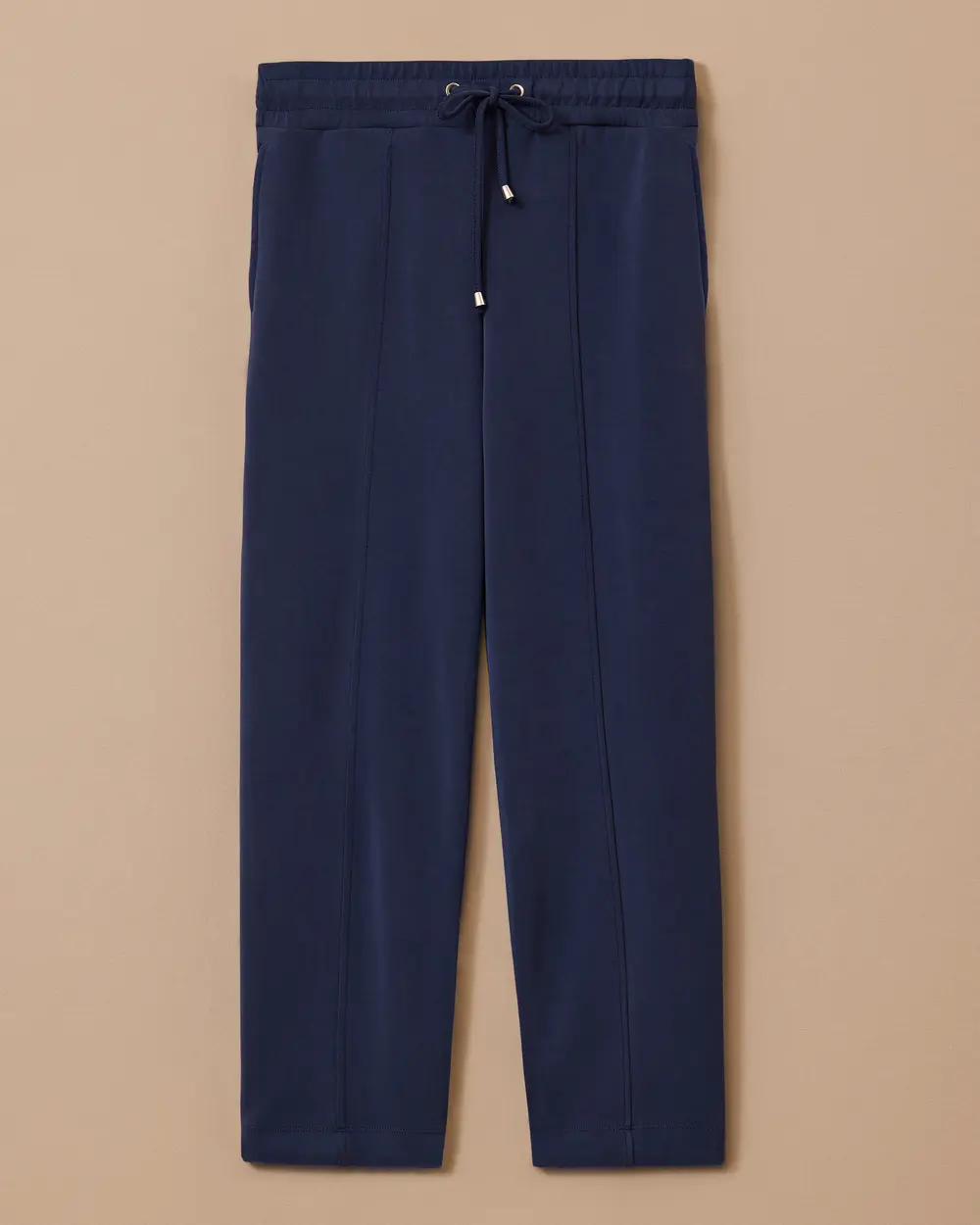 Ankle Length Trousers with Lace-up Stripe Detail