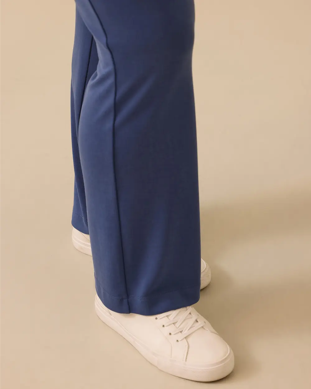 Plus Size Elastic Waist Wide Leg Pants