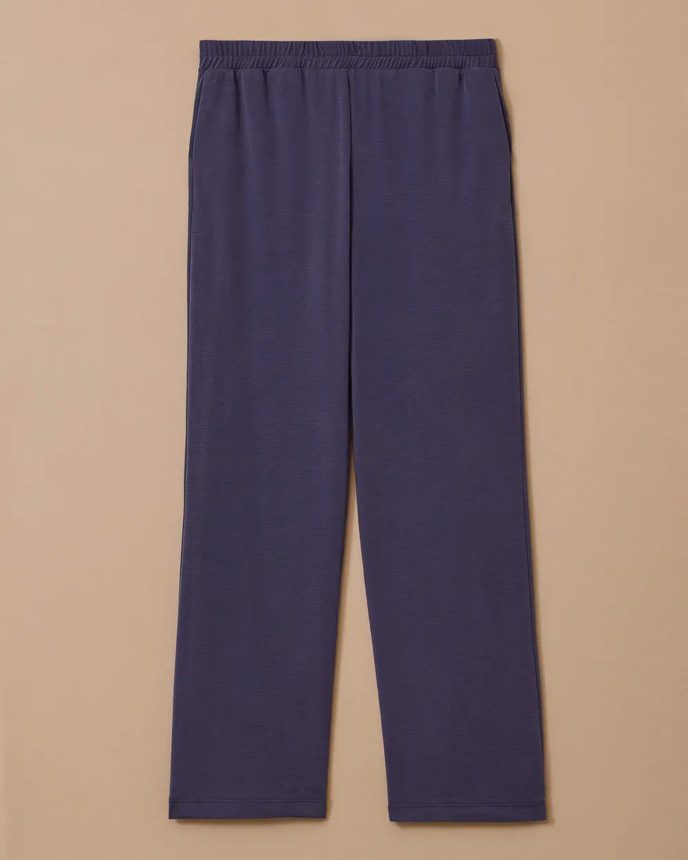 Plus Size Elastic Waist Wide Leg Pants