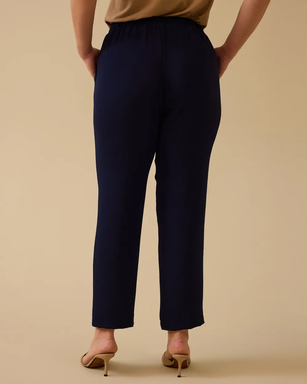 Plus Size Lace-up Wide Leg Pants
