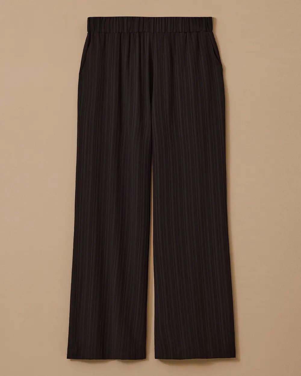 Büyük Beden Dokulu Geniş Paça Pantolon