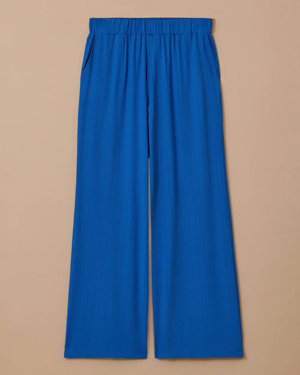 Büyük Beden Dokulu Geniş Paça Pantolon