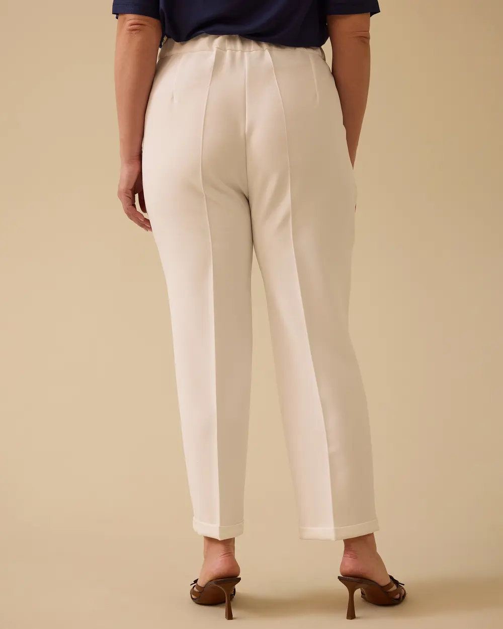 Plus Size Drawstring Double Leg Trousers
