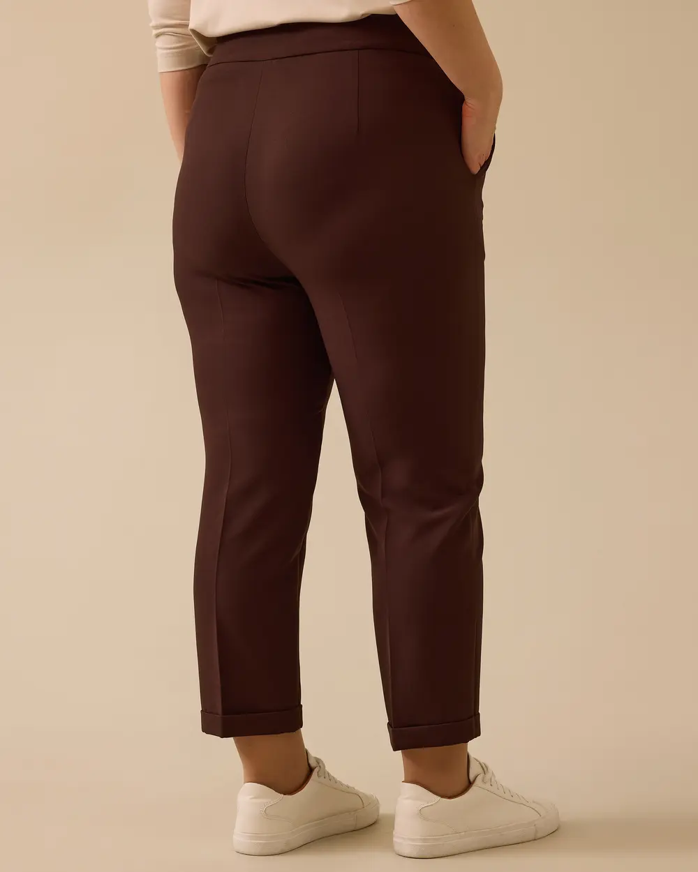 Büyük Beden Beli Büzgülü Duble Paça Pantolon